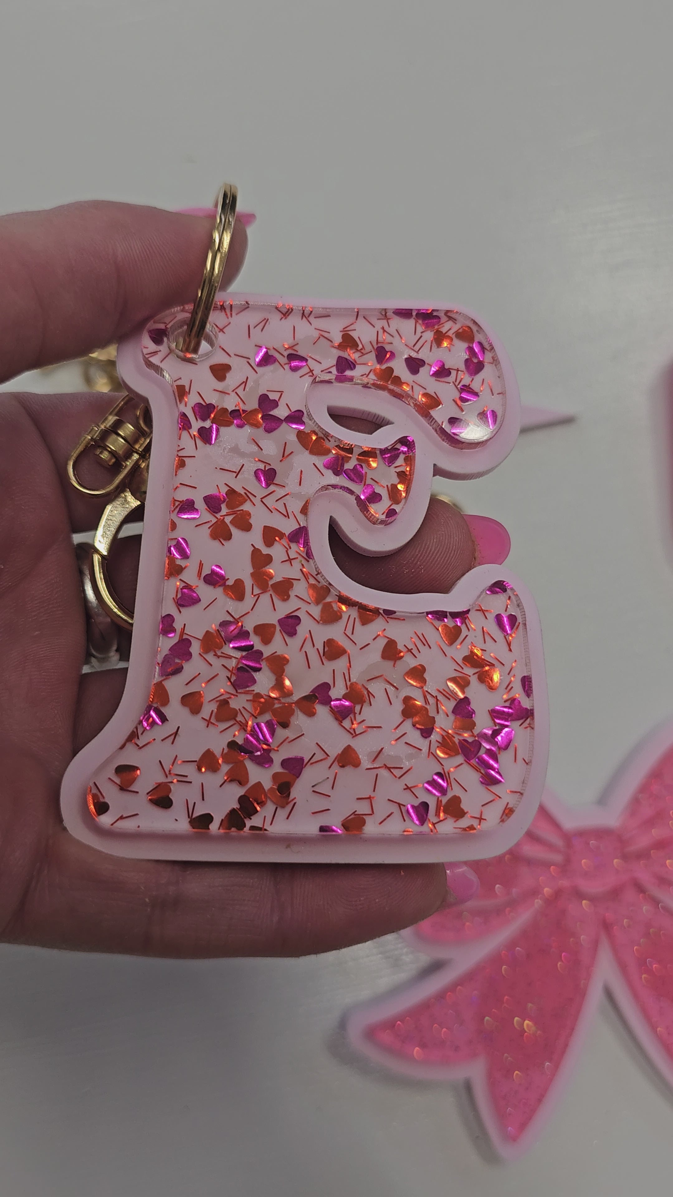 Pink bag charms