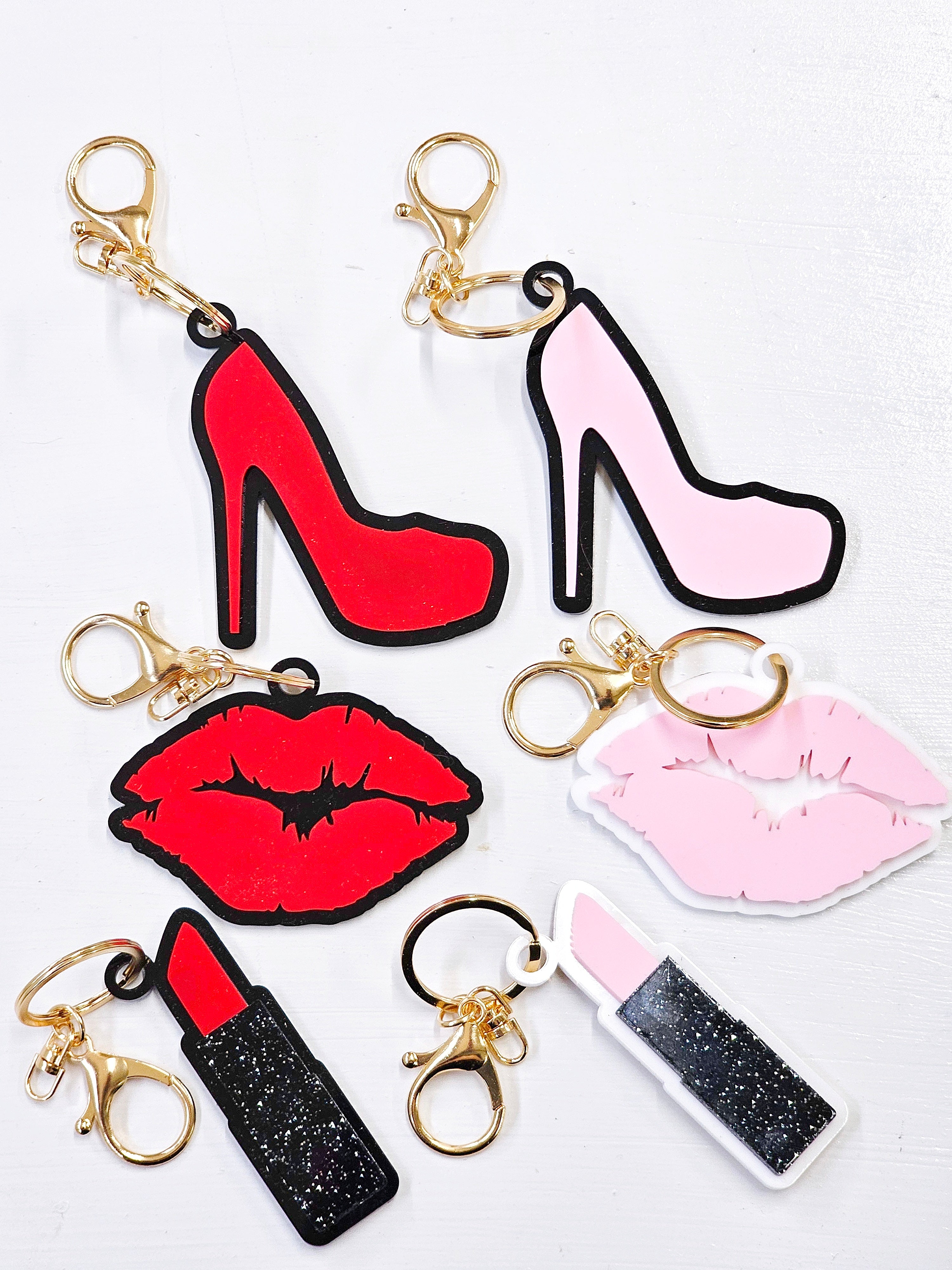 Heel, Lipstick and Lip Bag Charms