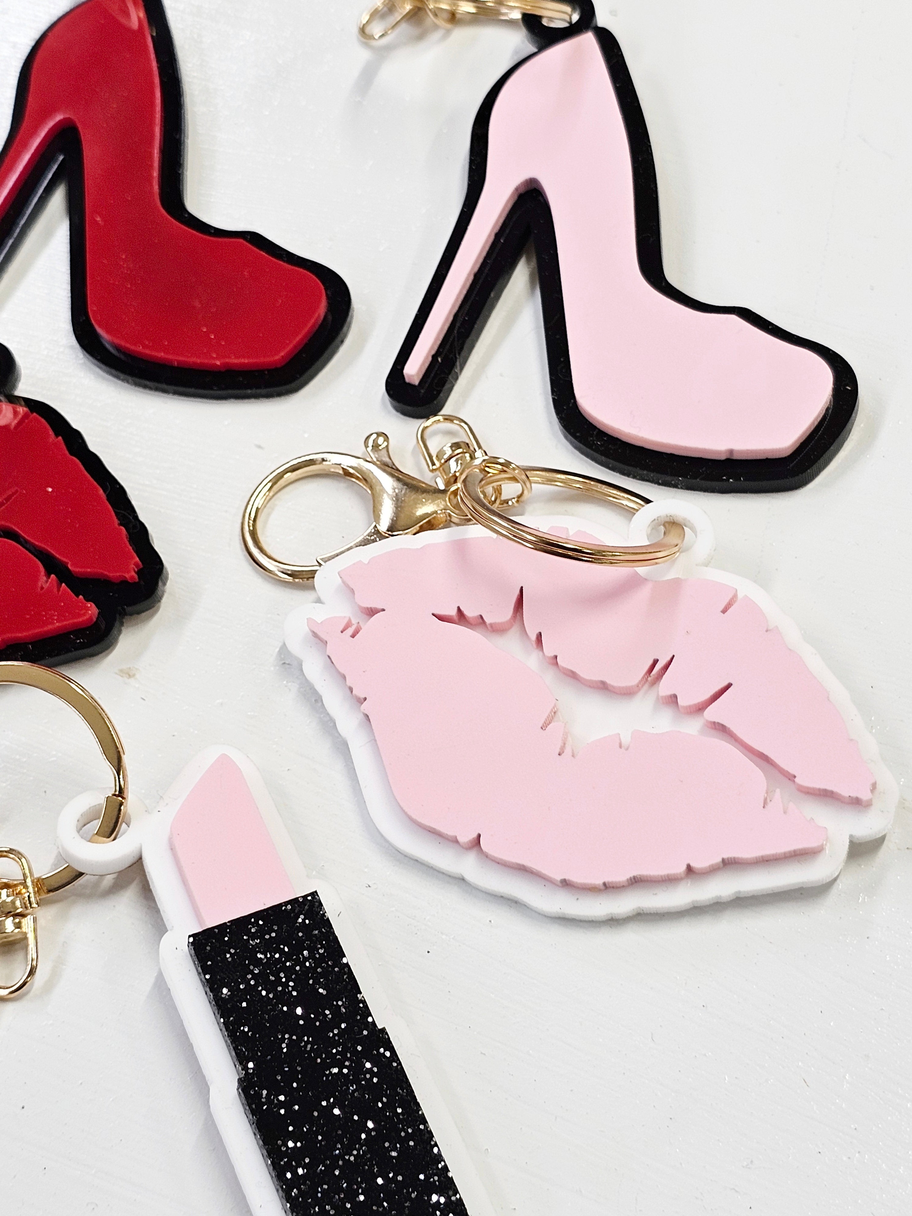 Heel, Lipstick and Lip Bag Charms