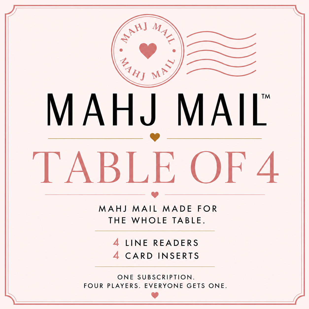 Mahj Mail Table of 4