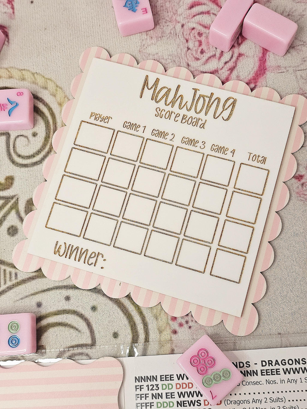 "The Scallop Pink Parlor" Charleston Flow Board