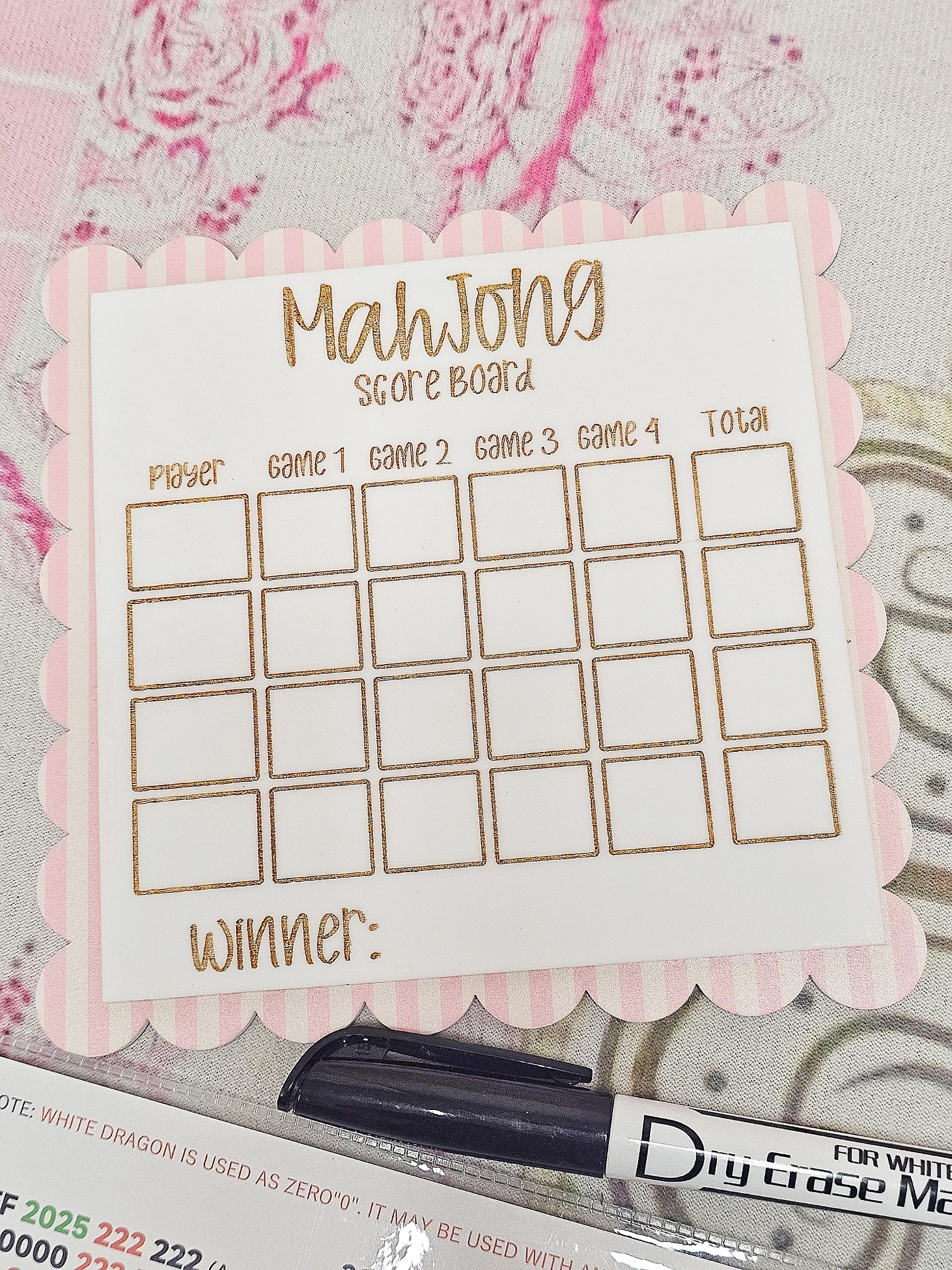 "The Scallop Pink Parlor" Charleston Flow Board