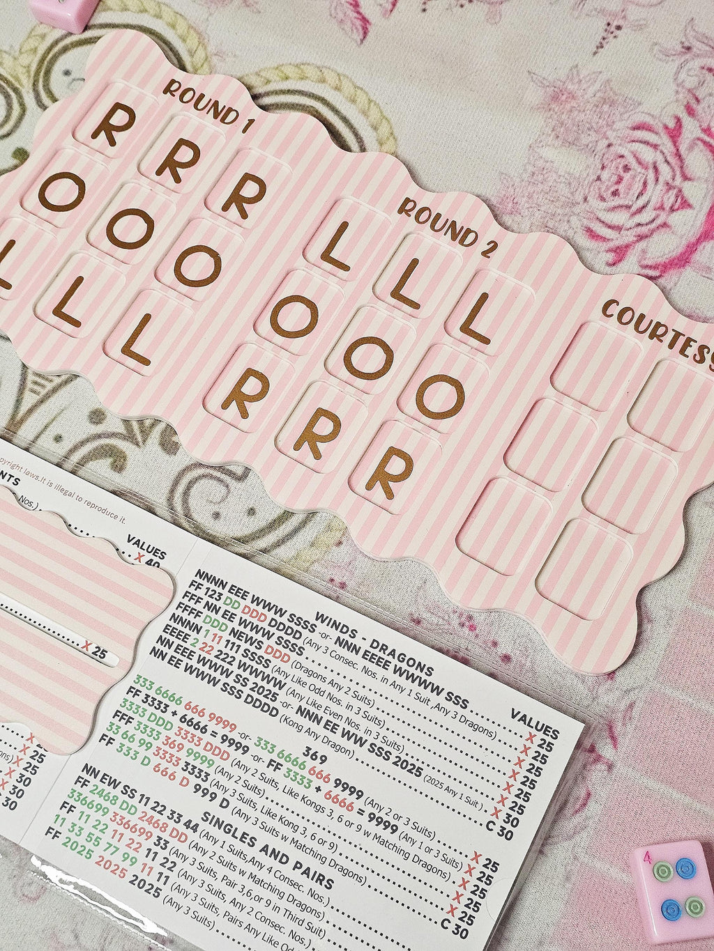 "The Scallop Pink Parlor" Charleston Flow Board