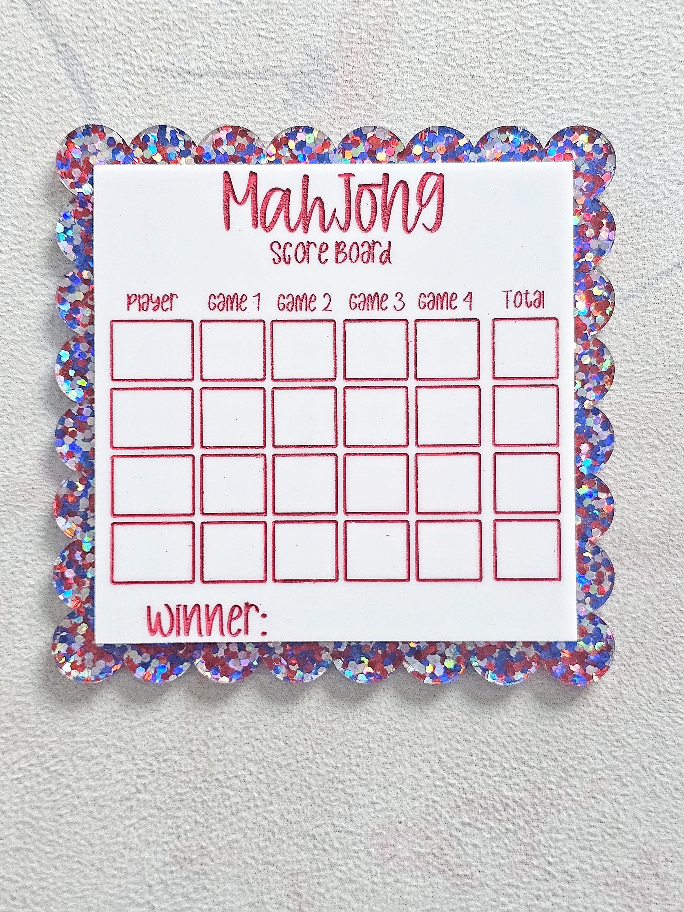 Patriotic Mahjong Practice Board, Mahjong Beginner, Mahjong Line Reader, Charleston, Mahjong Accessories, Mahjong Scoreboard, Mahjong Tiles