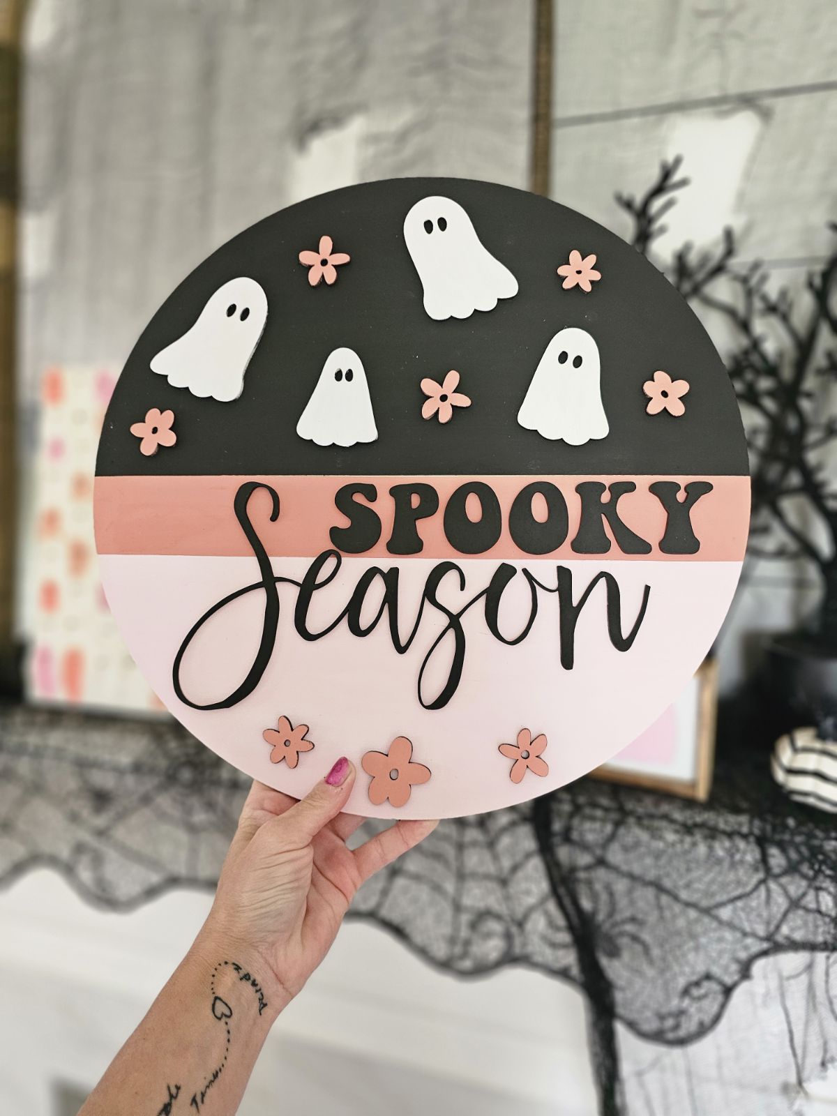 Spooky season door hanger/sign