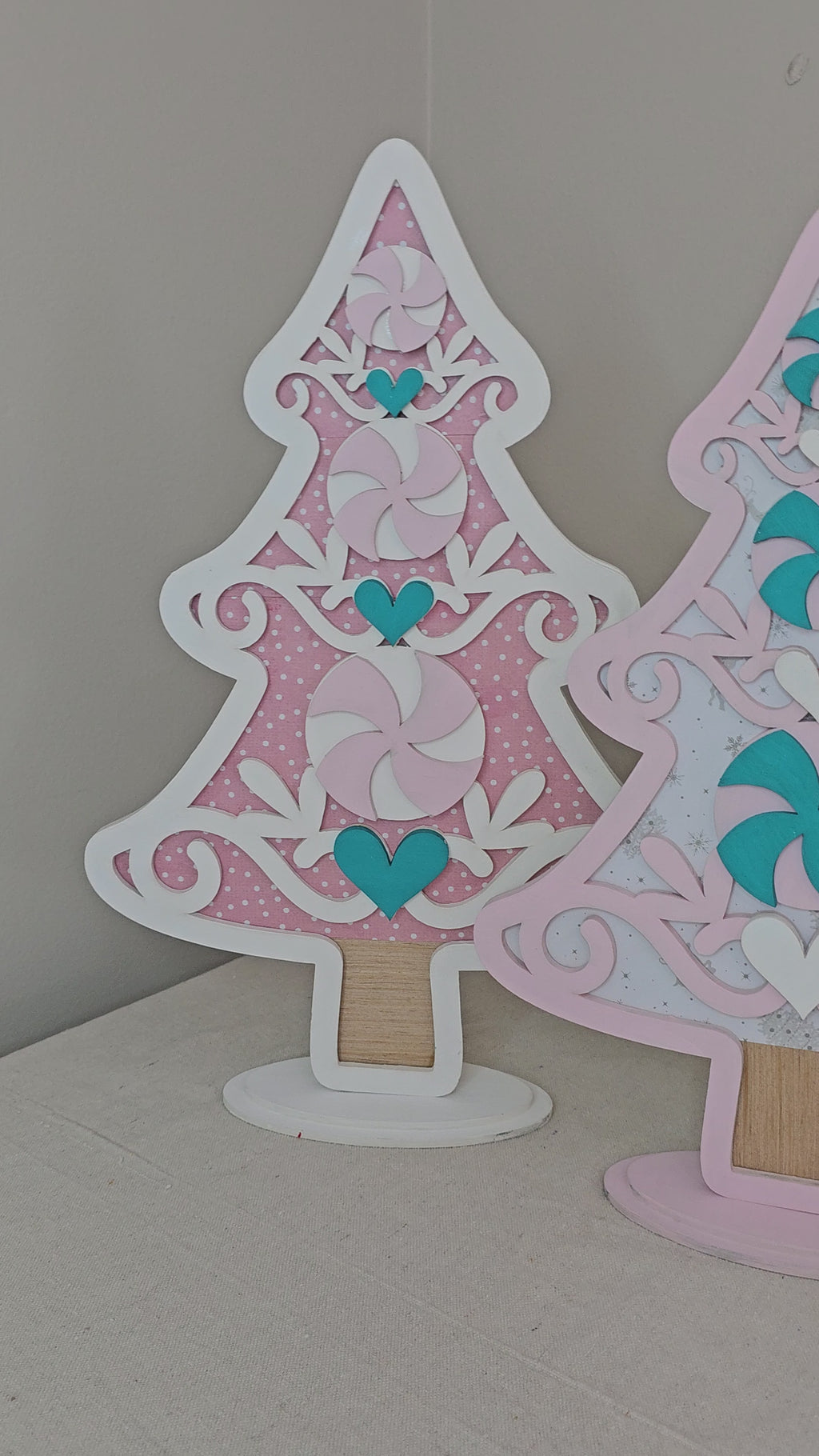 “Winter Blue” Trees, Set of 3