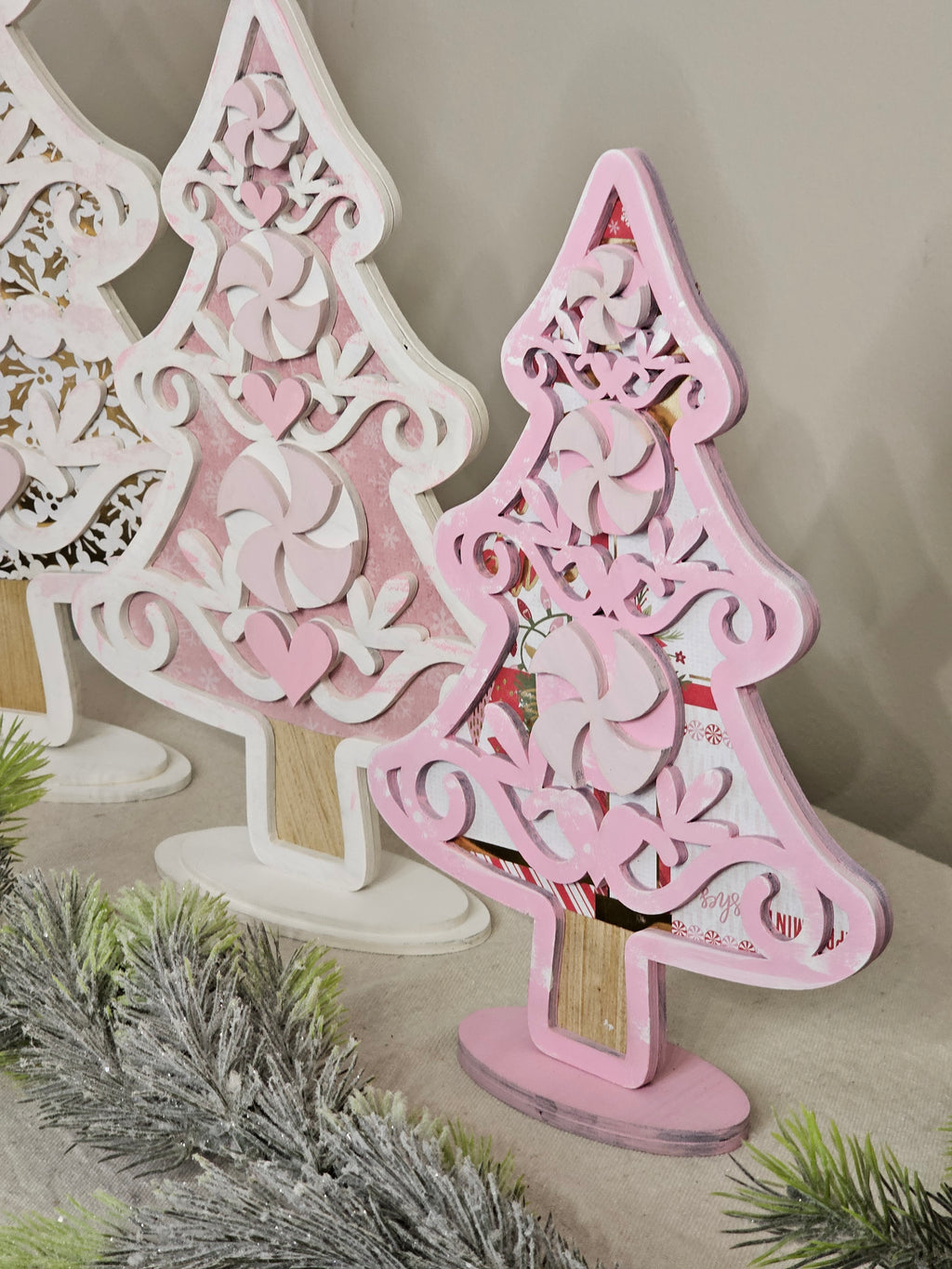 Pinkmas Christmas Trees, set of 3