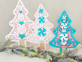 “Winter Blue” Trees, Set of 3