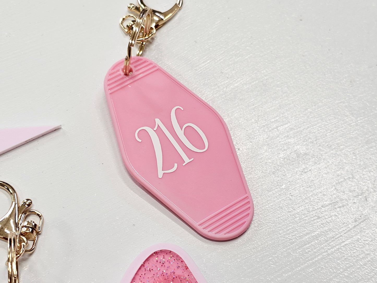 Pink bag charms