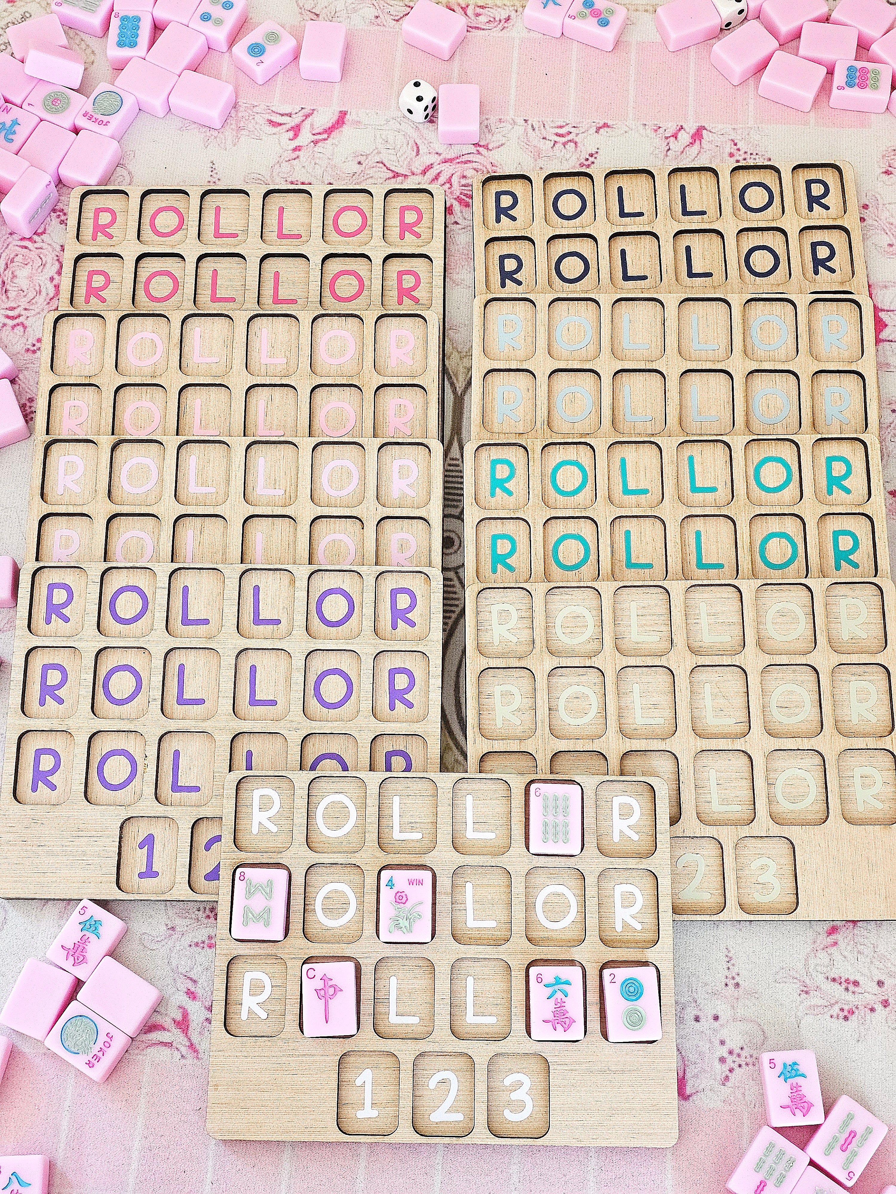 Mahjong Practice Board Wood (old design)