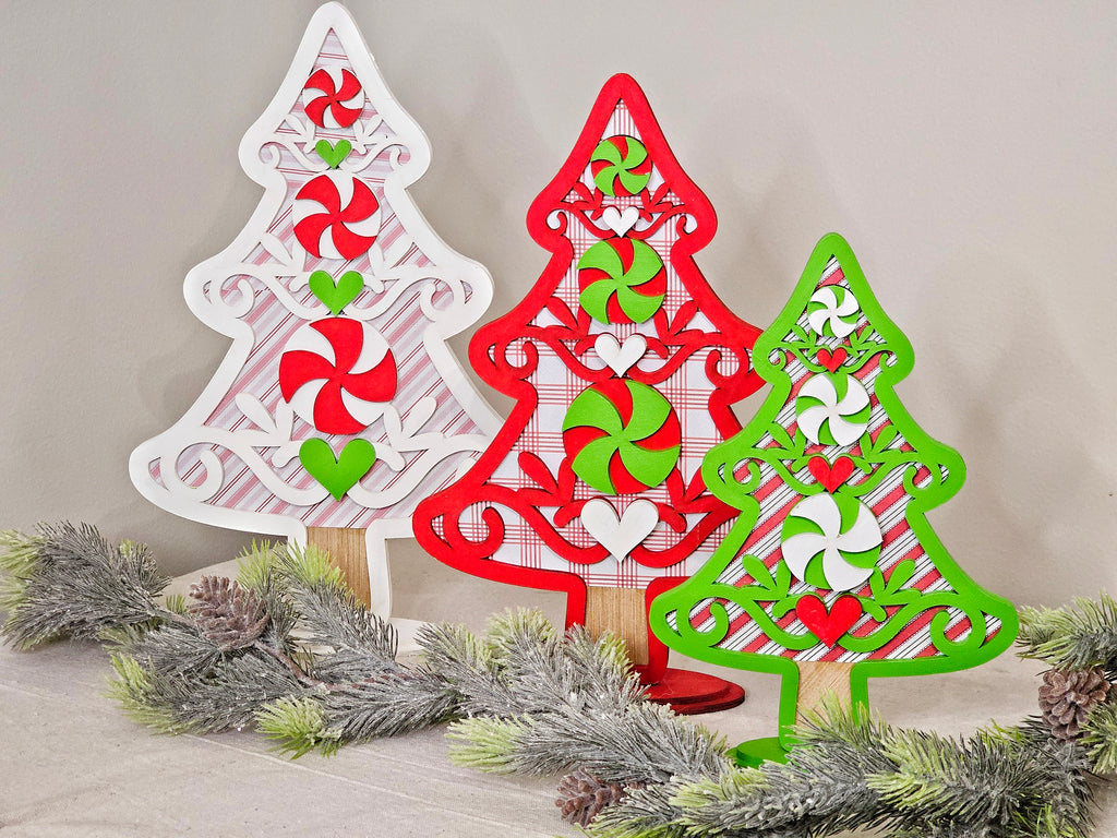 “Merry Mischief” Trees, Set of 3