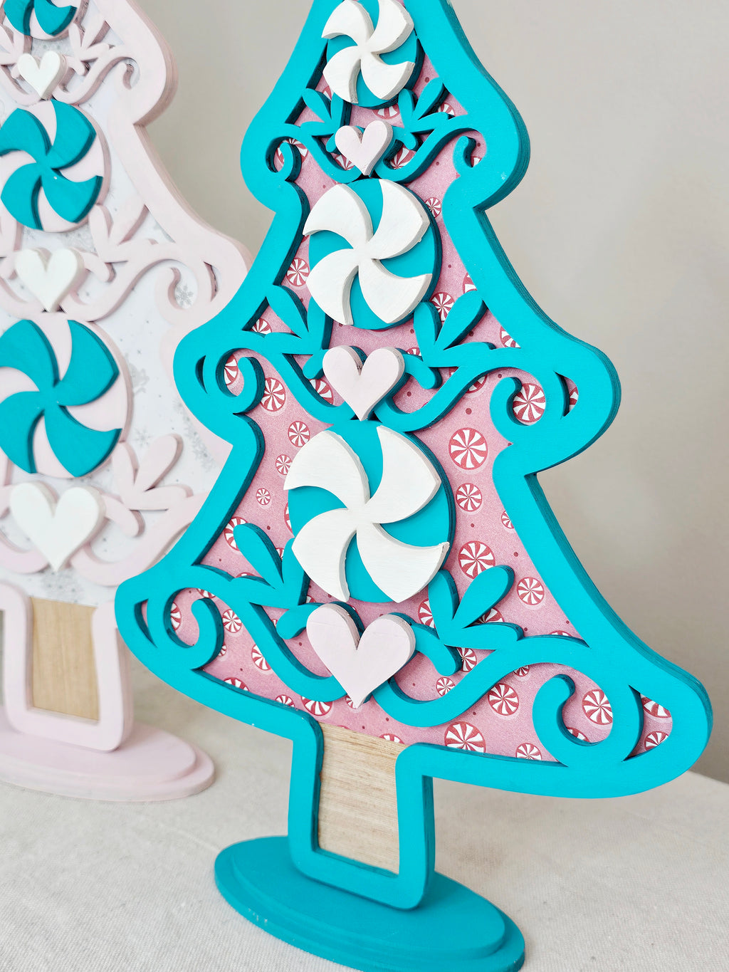 “Winter Blue” Trees, Set of 3