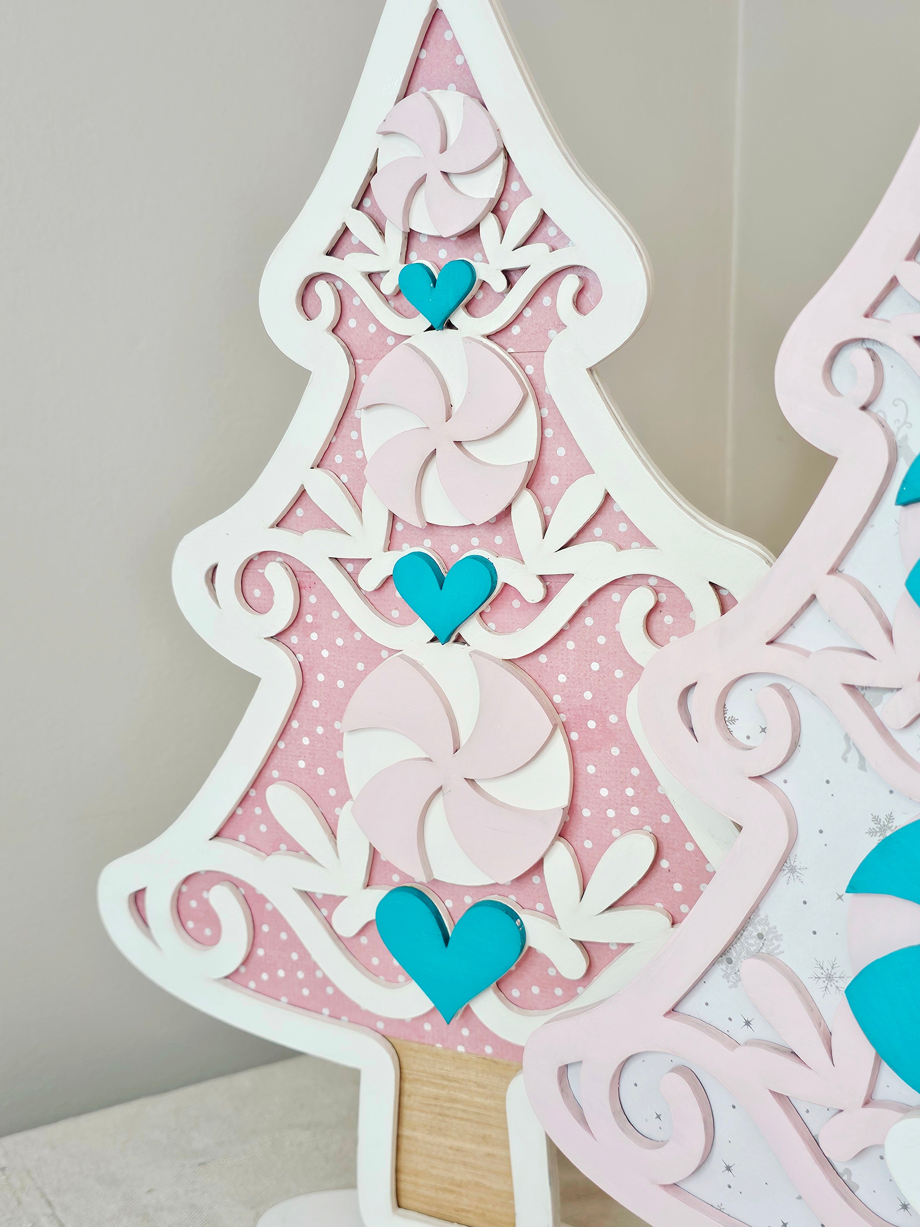 “Winter Blue” Trees, Set of 3