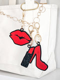 Heel, Lipstick and Lip Bag Charms