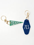 Motel keys & pennant bag charms