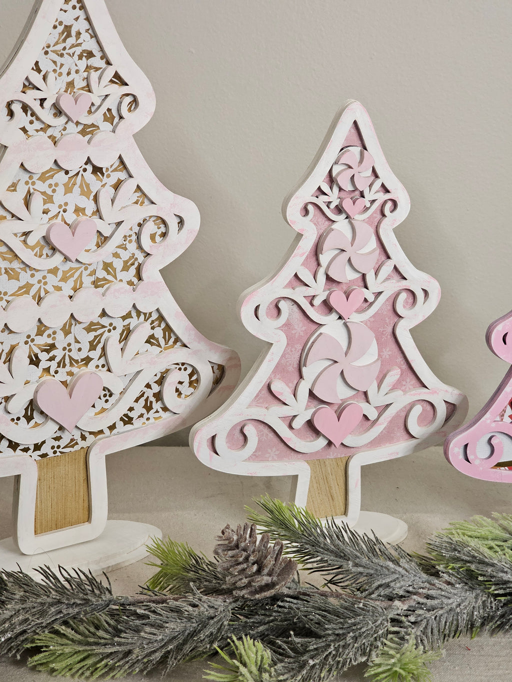 Pinkmas Christmas Trees, set of 3