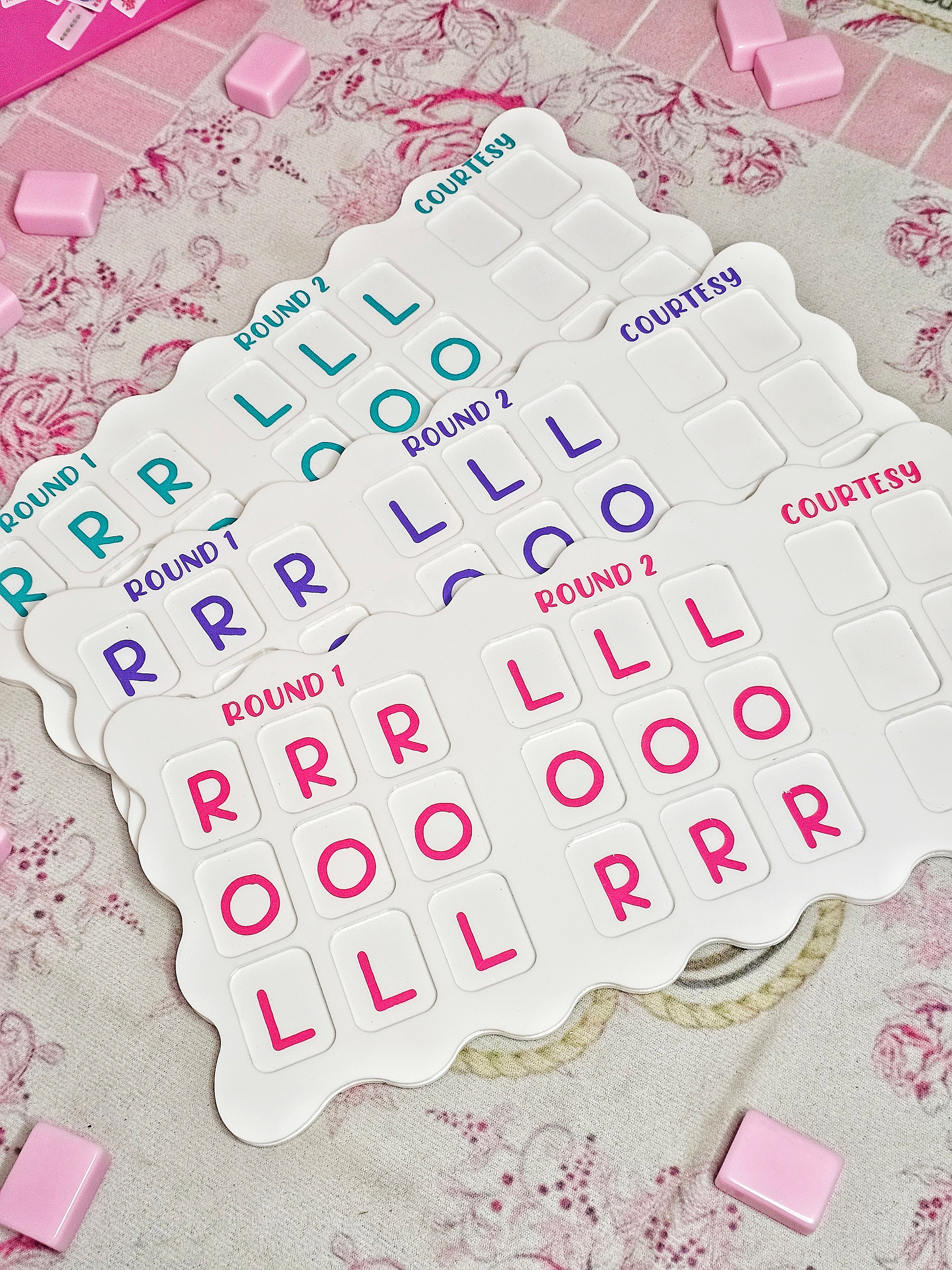 The Scallop – White Acrylic Mahjong Practice Board