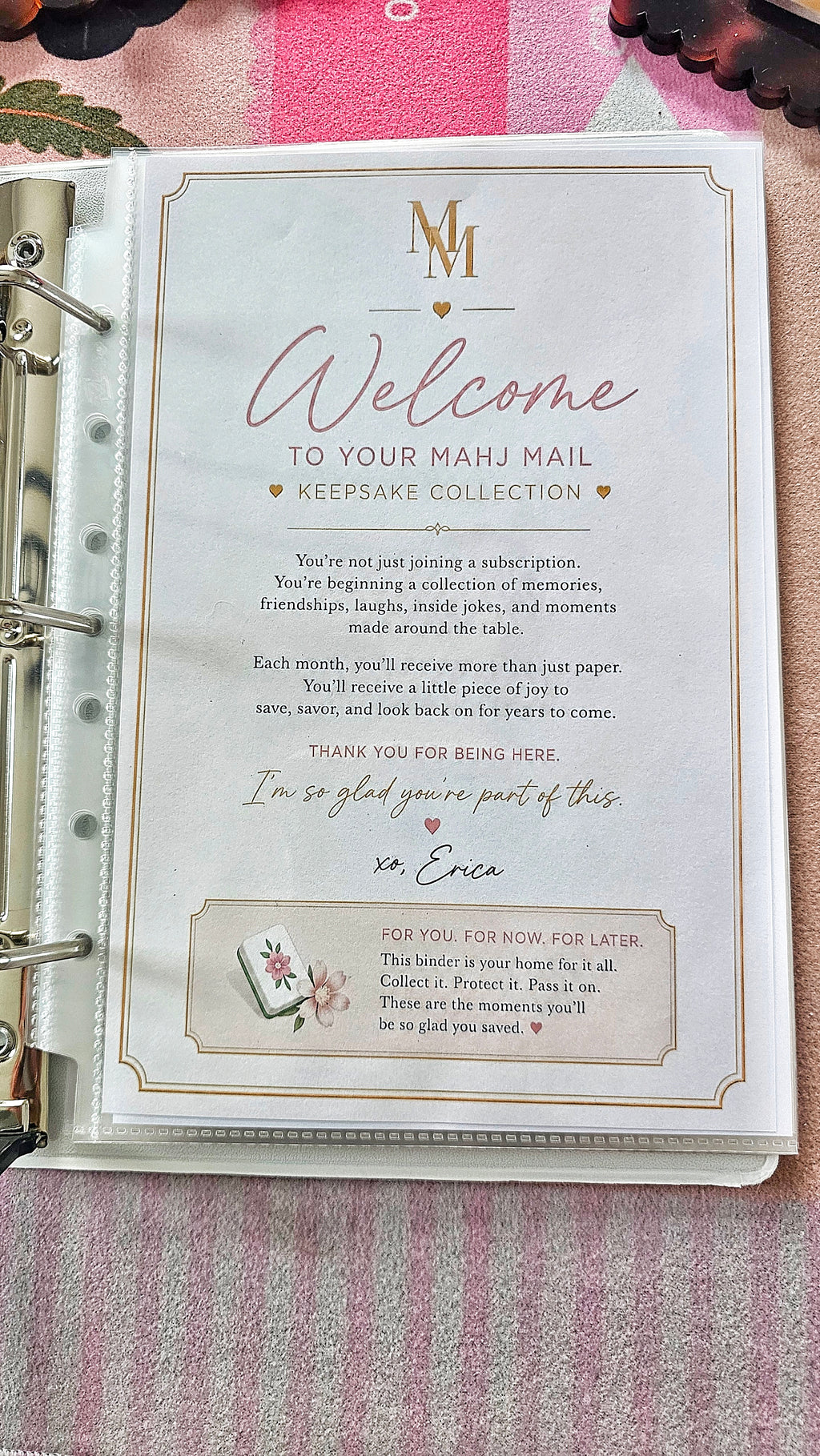 The Official Mahj Mail Keepsake Binder™