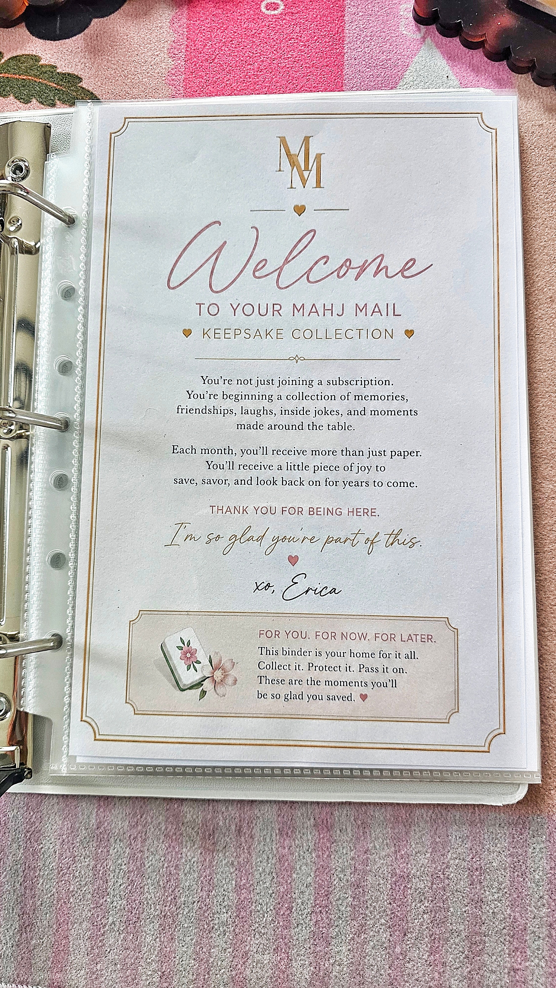 The Official Mahj Mail Keepsake Binder™