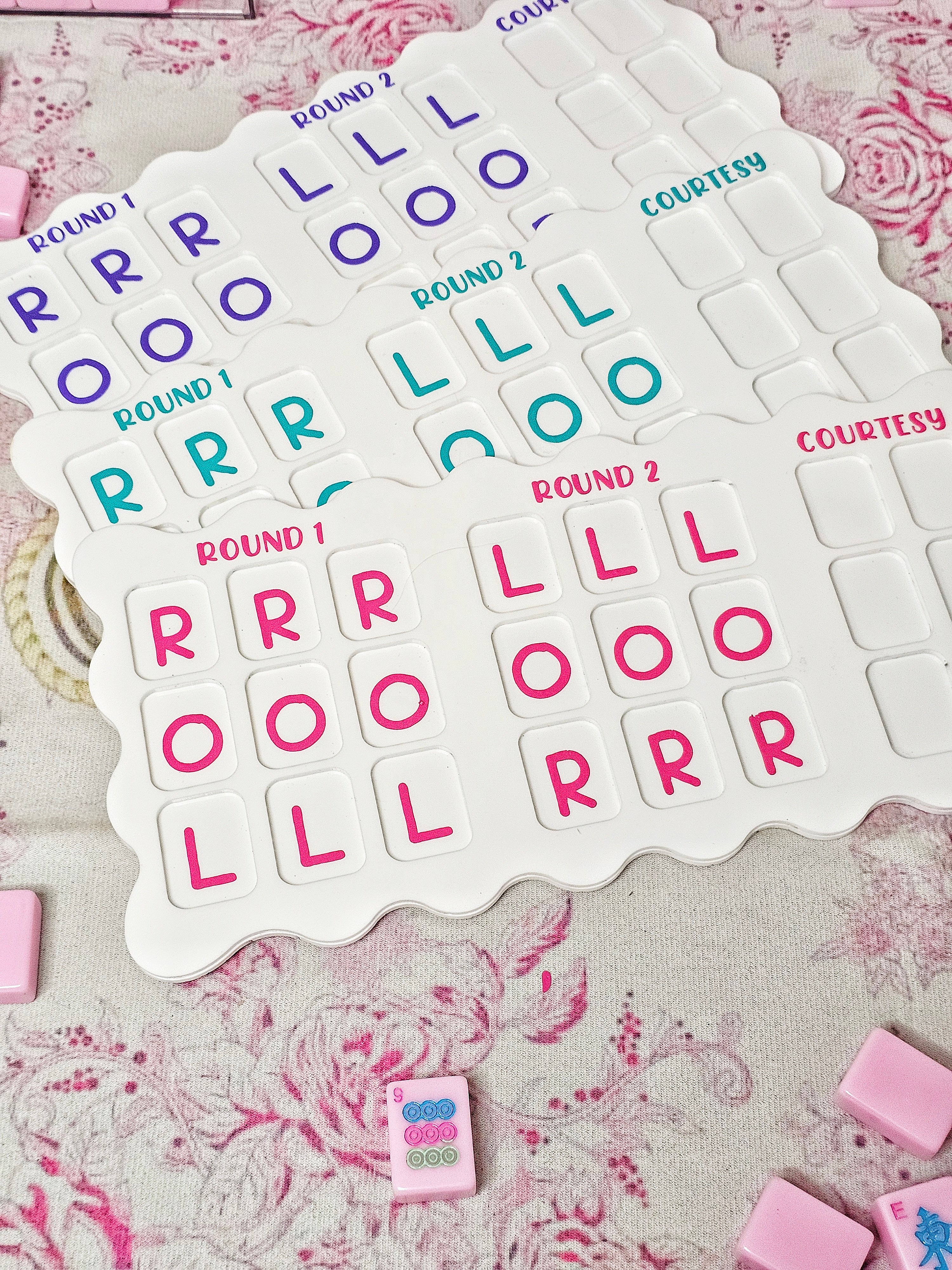 The Scallop – White Acrylic Mahjong Practice Board