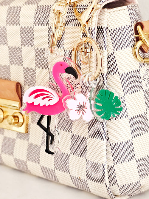 Flamingo bag charm