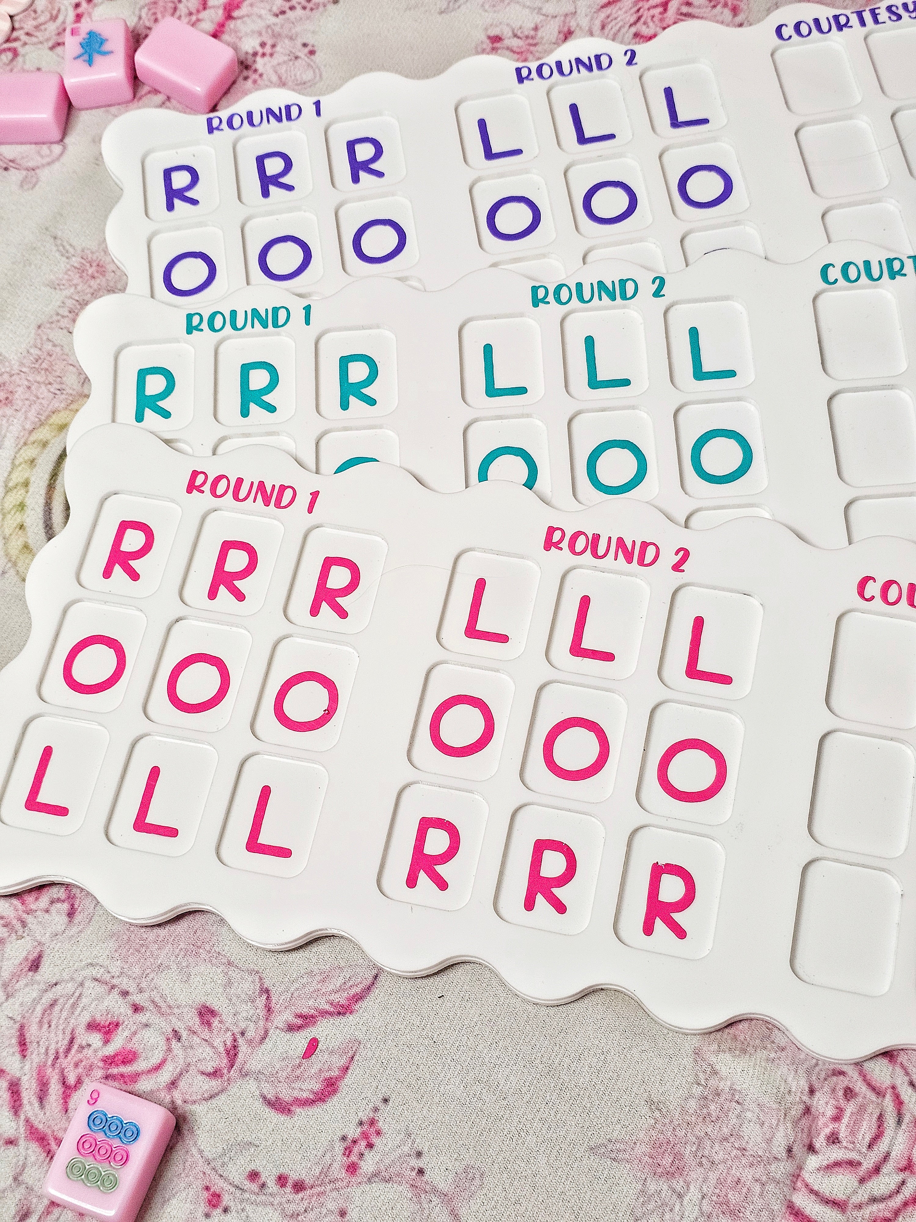 The Scallop – White Acrylic Mahjong Practice Board