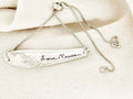 Custom Handwriting Bracelet – Personalized Jewelry – Laser Engraved Silverware Bracelet