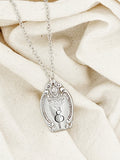 Initial Necklace – Personalized Silverware Jewelry – Custom Upcycled Spoon Necklace