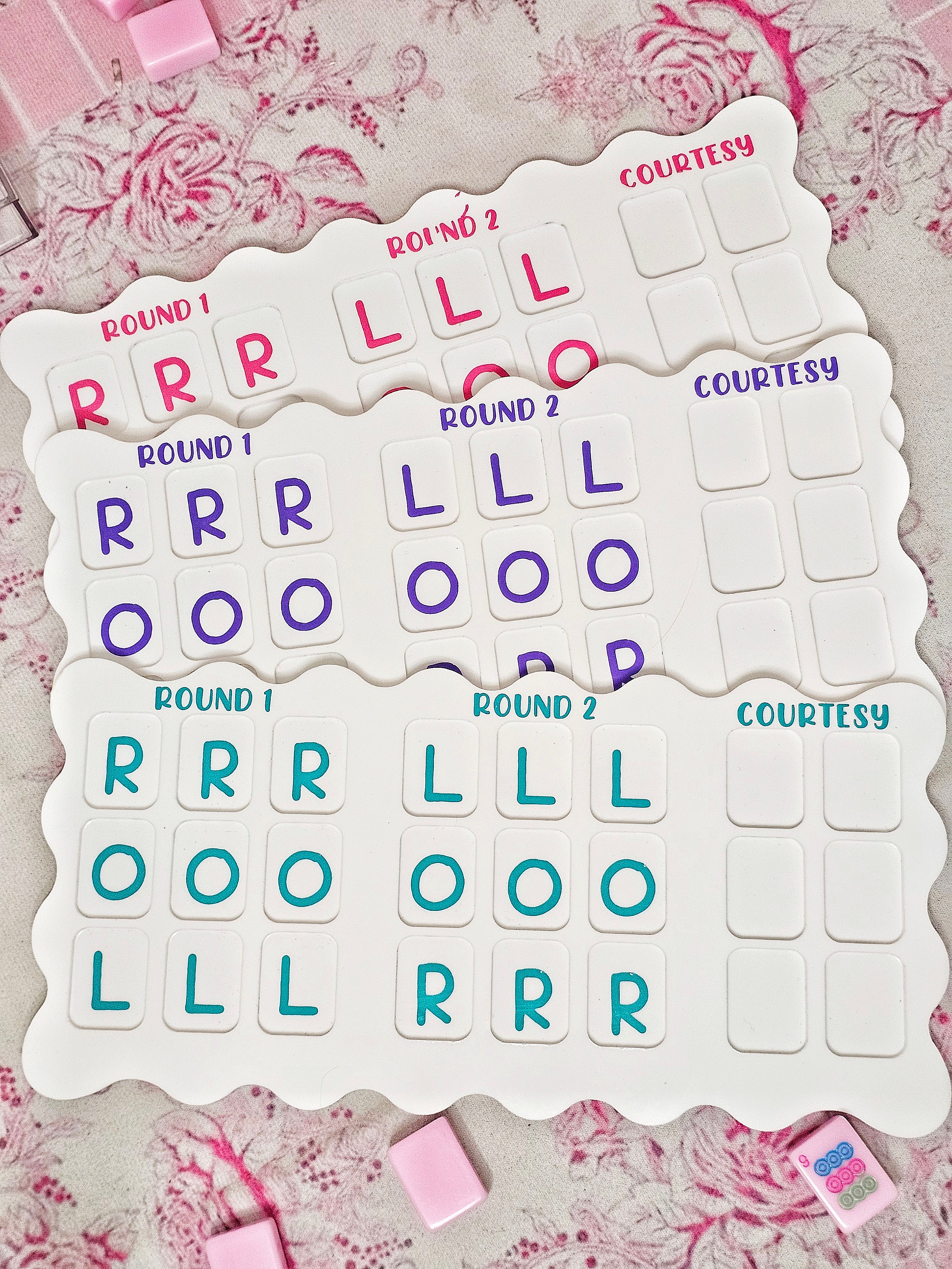 The Scallop – White Acrylic Mahjong Practice Board